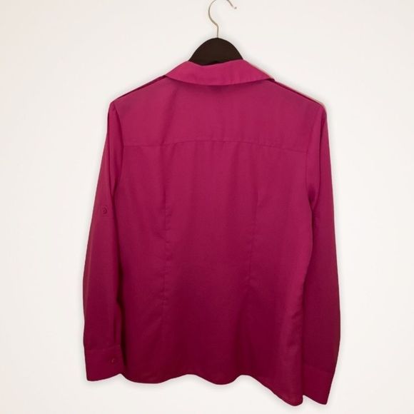 BANANA REPUBLIC Mayer Pink Roll Tab Sleeve Military Shirt - Picture 2 of 12